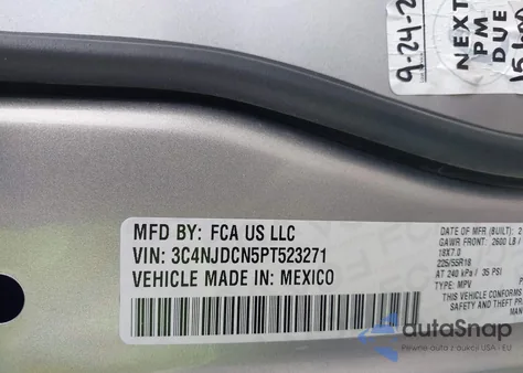 2023 Jeep Compass Limited 4X4 из США, поврежденный, VIN 3C4NJDCN5PT523271